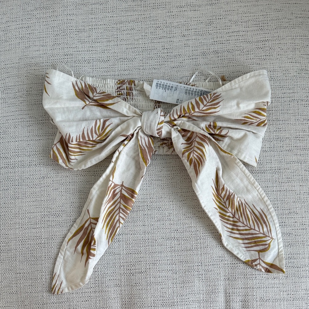 Billabong White and Brown crop top